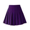 TONCHENGSD Women's High Waist Pleated Mini Skirt Skater Tennis Skirt (Dark Purple, XXL) view 1