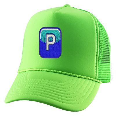 ALLNTRENDS Pushing P Trucker Embroidered TIK tok Hat Adjustable Cap (Neon Green)