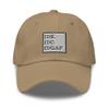 IDK IDC IDGAF Hat (Embroidered Dad Cap) Khaki view 1