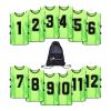 MCLAOSI Number Print Team Practice Vests Pinnies Jerseys for Kids Youth Sports Basketball, Soccer, Football 6-12 Packs view 1