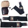 Grip Power Pads Wrist Wraps 2 Wraps for Weight Lifting Wrist Support Cotton Wraps Gym Bandage Straps for Men & Women Premium Quality & PRO Rubber (JR Black, 13" Inches) view 1