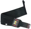 Grip Power Pads Wrist Wraps 2 Wraps for Weight Lifting Wrist Support Cotton Wraps Gym Bandage Straps for Men & Women Premium Quality & PRO Rubber (JR Black, 13" Inches) view 2