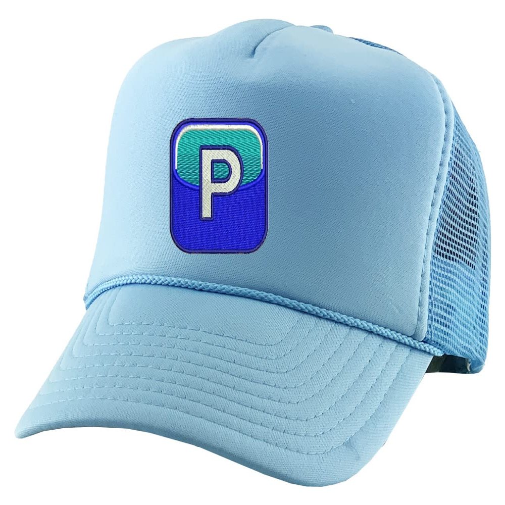 ALLNTRENDS Pushing P Trucker Embroidered TIK tok Hat Adjustable Cap (Sky Blue)