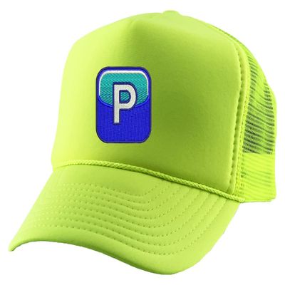 ALLNTRENDS Pushing P Trucker Embroidered TIK tok Hat Adjustable Cap (Neon)