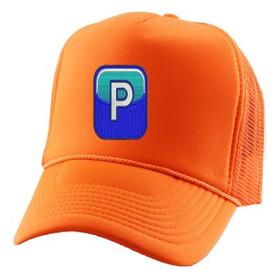 ALLNTRENDS Pushing P Trucker Embroidered TIK tok Hat Adjustable Cap (Neon Orange)