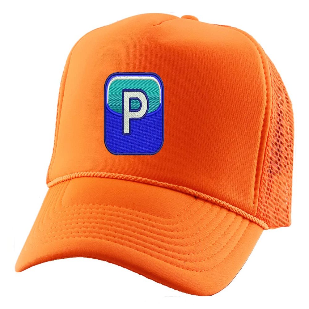 ALLNTRENDS Pushing P Trucker Embroidered TIK tok Hat Adjustable Cap (Neon Orange)