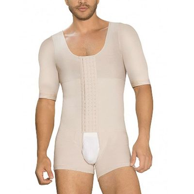 Men's Tummy Control Full Bodysuit Full Body Shaper Compression Slimming Suit Breathable Briefs Bodysuit Underwear(Color:Nude,Size:6XL)