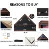 Zmiky Veteran Burial Flag Display Case American Flag Solid Wood Display Case Fits a 5 X 9.5 Flag Folded Military Shadow Box with Felt Lining Holder for Pins Insignia Medals Challenge Coins, Walnut view 3