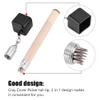 Billiards Pool Chalk Holder, Portable Pool Cue Snooker Tip Pricker 2 in 1 Non Slip Billiard Stick Table Pick Pocket Cover Supplies Accessory Generic Prep Tool for Sport Game Tournament Home Hobby view 2