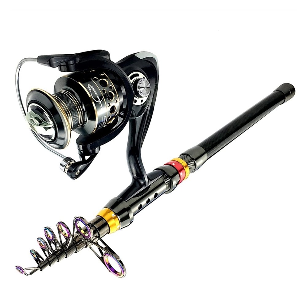 jinyi2016SHOP Fishing Poles Carbon Telescopic Fishing Rod and Fishing Reel Wheel Portable Travel Fishing Spinning Fishing Rod Combo Pen Fishing Rod (Color : Blue, Length : 3.6 m)