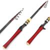 jinyi2016SHOP Fishing Poles Fishing Pole Carbon Lure Rod Fast Spinning Casting Rod Portable Telescopic Fishing Rod Pole Fishing Tackle Pen Fishing Rod (Color : White, Length : 1.8 m) view 2