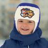 Nickelodeon Boys Winter Hat Set, Paw Patrol's Marshall, Chase and Rubble Toddler Beanie and Mittens for Kids Age 2-4, Blue/White With Fleece view 2