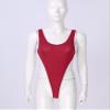 YiZYiF Womens Adult High Cut Thong Bikini Bodysuit Nightwear One Piece Monokini Swimsuit Red One Size view 4