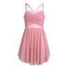 Fldy Kids Girls Shiny Sequins Ballet Tutu Dress Leotard Lyrical Latin Jazz Modern Dance Dress Gymnastics Costumes Pearl Pink 6 Years view 1
