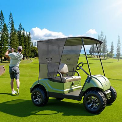 10L0L Golf Cart Sun Shade Cover Fit Yamaha G29 Drive & Drive 2, Superior UV & Sun Heat Blocking, Encrypted Polyester Mesh Shield,Very Easy to Install-Black Colour