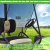 10L0L Golf Cart Sun Shade Cover Fit Yamaha G29 Drive & Drive 2, Superior UV & Sun Heat Blocking, Encrypted Polyester Mesh Shield,Very Easy to Install-Black Colour view 2