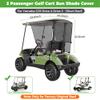 10L0L Golf Cart Sun Shade Cover Fit Yamaha G29 Drive & Drive 2, Superior UV & Sun Heat Blocking, Encrypted Polyester Mesh Shield,Very Easy to Install-Black Colour view 3