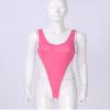 YiZYiF Womens Adult High Cut Thong Bikini Bodysuit Nightwear One Piece Monokini Swimsuit Hot Pink One Size view 4