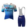 SGCIKER 2022 Men World Tour Team Bike Exchange Blue Cycling Jersey Set,Summer Short Sleeve Breathable Cycle Shirt MTB Bike Clothing (M) view 1