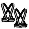 YUNLOVXEE Reflective Strap Safety Vest Gear - 2-10 Pack Adjustable High Visible Reflective Running Gear for Women Men Night (Black x2) view 1