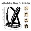 YUNLOVXEE Reflective Strap Safety Vest Gear - 2-10 Pack Adjustable High Visible Reflective Running Gear for Women Men Night (Black x2) view 4