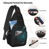 ASYG Music Sling Bag Crossbody Chest Daypack Casual Backpack Music Notes Shoulder Bag For Travel Hiking Sport Outdoor view 4