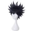 Ebingoo Short Black Cosplay Wig for Men With Cap - Synthetic Hair With Bangs for Anime, Halloween Costume - Boys view 3