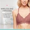 Katie Triangle Bralette for Women, Unpadded and Unlined Wireless Bra, Perfect Adjustable Everyday Lace Lingerie (X-Large, Pecan) view 3
