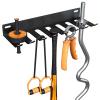 Riuog Gym Equipment Storage Rack,Multi Purpose Wall Mount Home Gym Equipment Storage Rack for Resistance Bands, Jump Ropes, Yoga Mat, Foam Roller, Chains, Barbells Carabiners Included, gift view 1