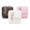 Custom Name Birth Flower Jewelry Box for Women Girls Layer Jewelry Organizer Storage Case Travel Jewelry Box Organizer Box for Earrings Rings Necklaces Case Gift for Wedding Engagement Birthday view 2