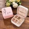 Custom Name Birth Flower Jewelry Box for Women Girls Layer Jewelry Organizer Storage Case Travel Jewelry Box Organizer Box for Earrings Rings Necklaces Case Gift for Wedding Engagement Birthday view 3