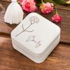 Custom Name Birth Flower Jewelry Box for Women Girls Layer Jewelry Organizer Storage Case Travel Jewelry Box Organizer Box for Earrings Rings Necklaces Case Gift for Wedding Engagement Birthday view 4