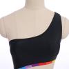AWIBMK Mommy and Me Swimsuit Family Matching Swimwear One Shoulder Padded Bra One-Piece Monokini Bikini Bathing Suit Black Rainbow 2-3 Years view 4