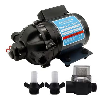 Sailingflo 12V Diaphragm Pump-7.0 GPM 60 PSI 5 Chamber with 1/2 Inch FNPT Ports Water Pressure Pump Marine, RV, Boat, Yacht, Mini Motor