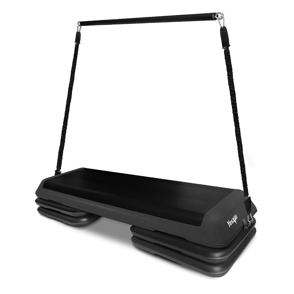 Yes4All Multi-Functional Aerobic Step Platform Adapter/Versatile Stepper Platform With Pilate Bar And Resistance Band