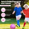 Size 4 Soccer Ball Glitter Pink - Kids Aged 4-6 6-8 8-12 Outdoors Sports Training Ball Recreation Playing Ball Teens Girls Children Youth Back to School Birthday view 3