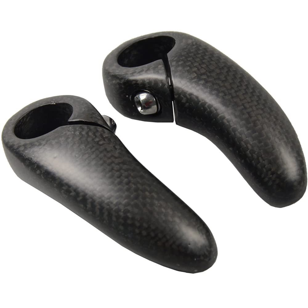 1 Pair Bike Handlebar Extender Extension Mountain Bike Handlebar Ends Carbon Fiber 3K MTB Bicycle Vice Handlebar (Matte)