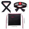 Keymall Hibachi Chef Tall Hat and Apron Costume Set with Headband Tie for Japanese Cuisine Lovers and Hibachi Enthusiasts view 3