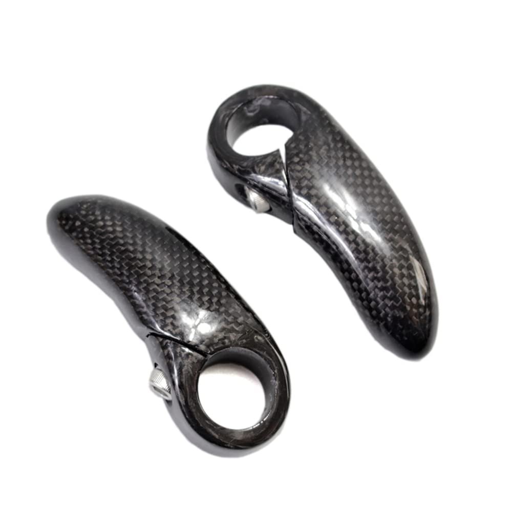 1 Pair Bike Handlebar Extender Extension Mountain Bike Handlebar Ends Carbon Fiber 3K MTB Bicycle Vice Handlebar (Glossy)