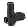 Bike Handle Grips 22x130mm Dead Fly Bike Grips Non-Slip PVC Microfiber Silicone Leather Ergonomic Hand-Sewn Double Lock-on Handlebar Lever for MTB,Road Bike (Black) view 1