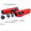 Bike Handle Grips 22x130mm Dead Fly Bike Grips Non-Slip PVC Microfiber Silicone Leather Ergonomic Hand-Sewn Double Lock-on Handlebar Lever for MTB,Road Bike (Red) view 4