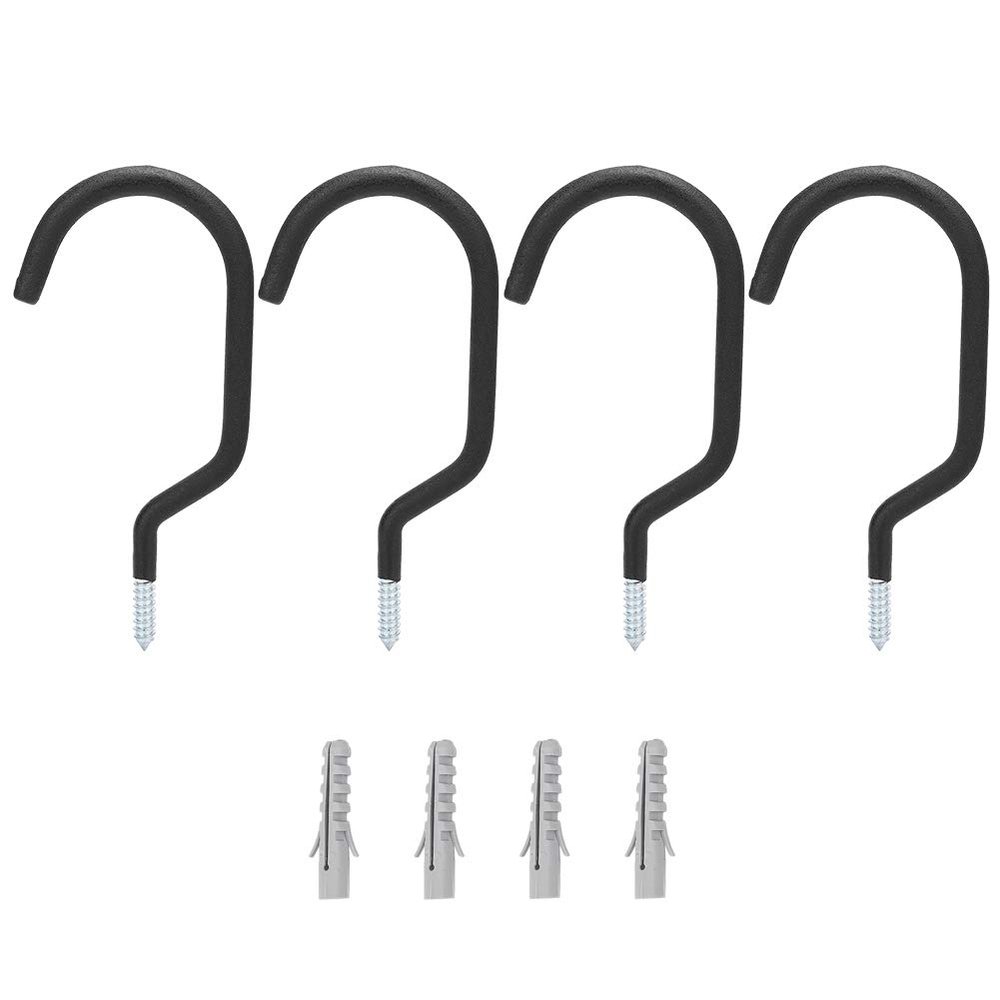 EVTSCAN 4pcs Metal Bike Wall Mount Storage Holders Garage Bicycle Hanger Hook Bracket Accessories