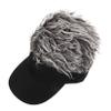 Homoyoyo Stylish Adjustable Baseball Cap Grey Wig for Outdoor Fishing and Climbing Unisex Sun Block Hat for Adults Black