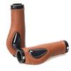 Bike Handle Grips 22x130mm Dead Fly Bike Grips Non-Slip PVC Microfiber Silicone Leather Ergonomic Hand-Sewn Double Lock-on Handlebar Lever for MTB,Road Bike (Brown) view 2