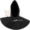 Gambeson Hoodie Gambeson Cotton Hood With Coller SCA Costume Armor Medieval Cotton Hood With Coller SCA Larp by ITS Medieval (Standard Size, Black) IM-0539 view 2