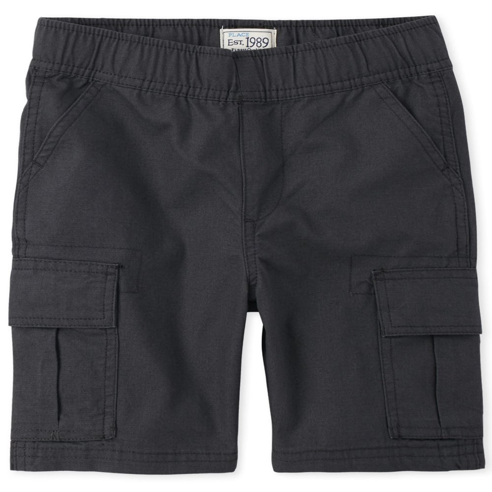 The Children's Place Toddler Boys Pull on Cargo Shorts, Black, 20 (Husky)
