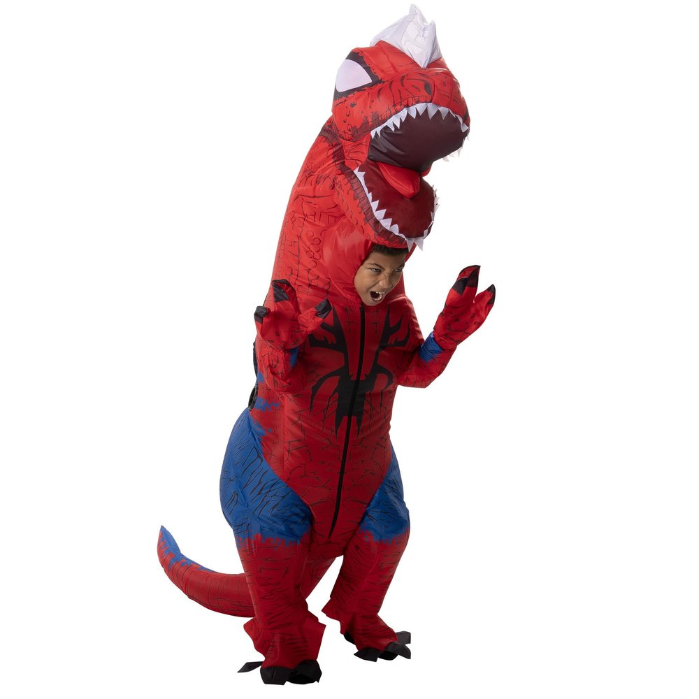 Jazwares MARVEL'S SPIDER-REX INFLATABLE COSTUME - Inflatable Child Halloween Costume of Spider-Rex Dinosaur Standard