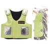HILASON Junior Youth Bull Riding Pro Rodeo Leather Protective Vest Chaps Olive Green view 1