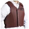 HILASON Safety Bull Riding Vest Protective Leather Maroon | Equestrian Unisex Rodeo Men & Women view 1