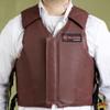 HILASON Safety Bull Riding Vest Protective Leather Maroon | Equestrian Unisex Rodeo Men & Women view 3